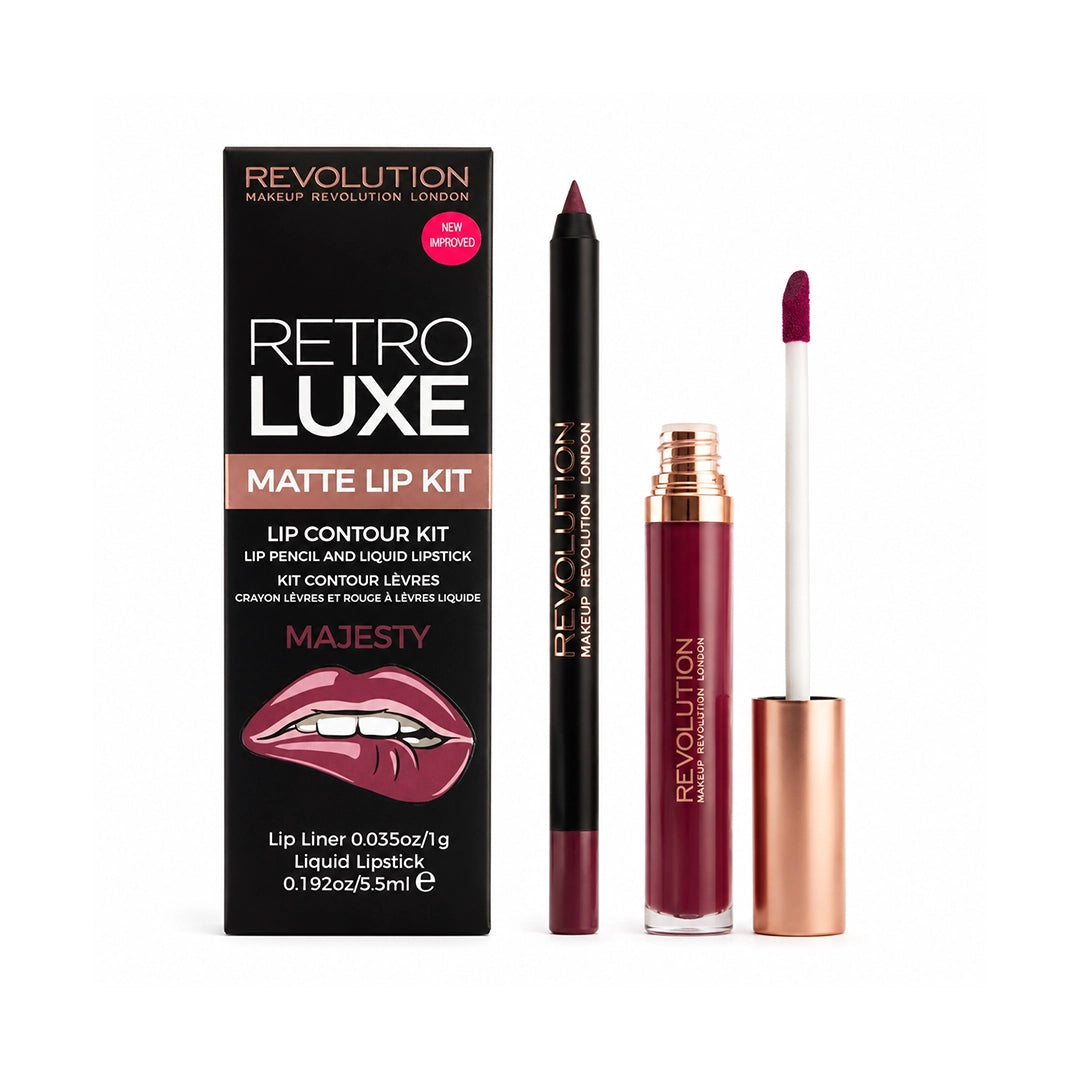 Revolution Retro Luxe Matte Lip Kit Majesty