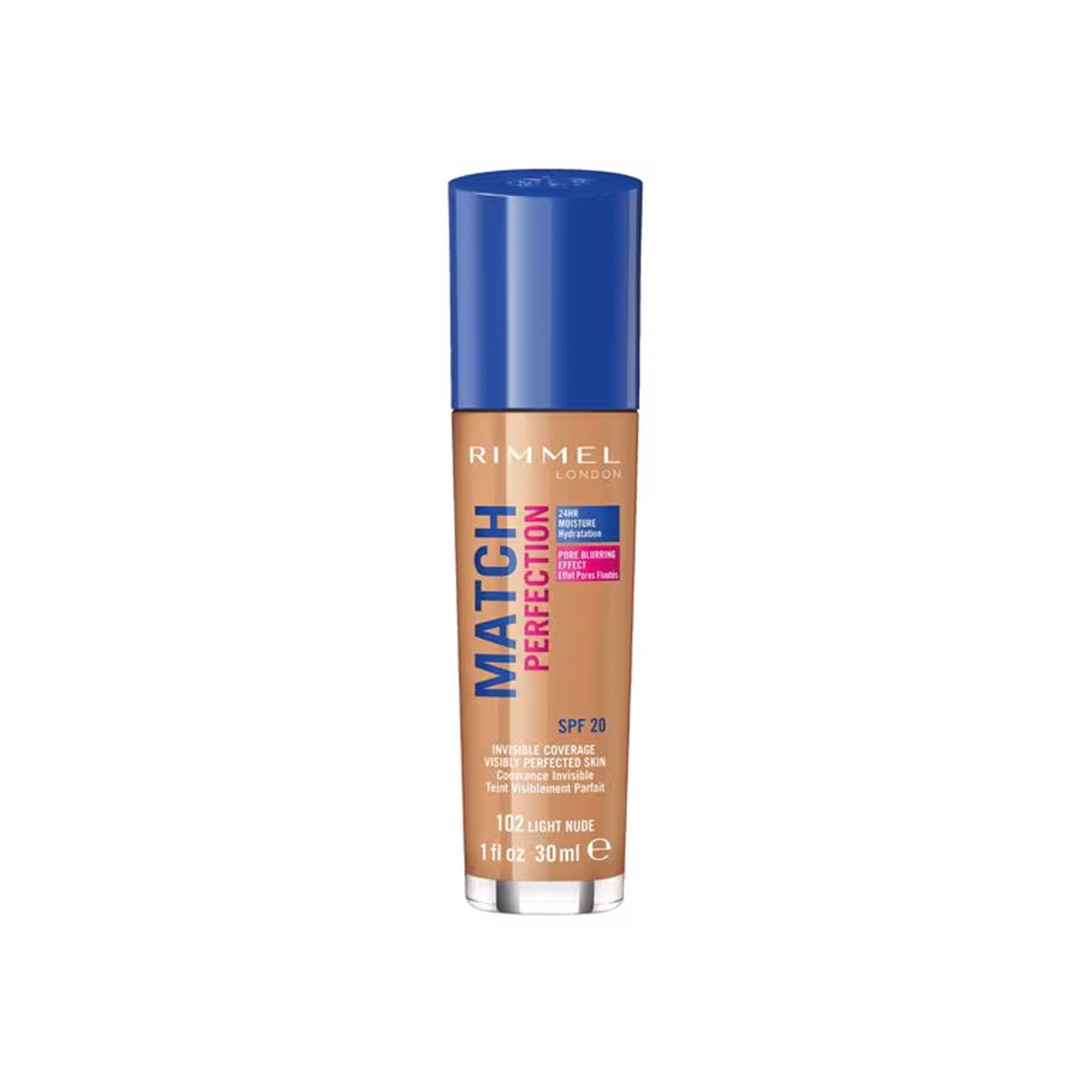 Rimmel Match Perfection Foundation 102 Light Nude