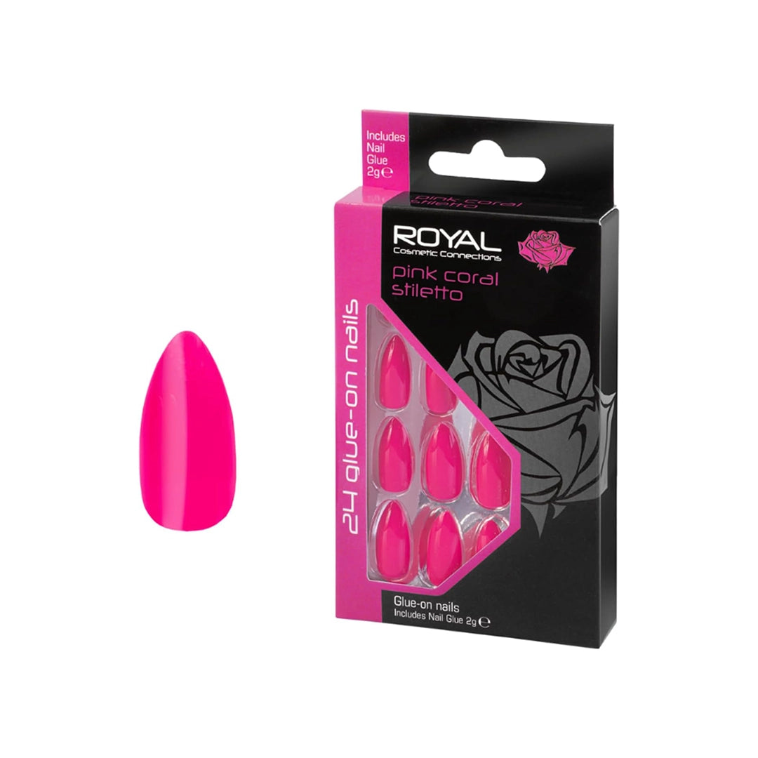 Royal Cosmetics Pink Coral Stiletto Nails Pink Coral NNAI429