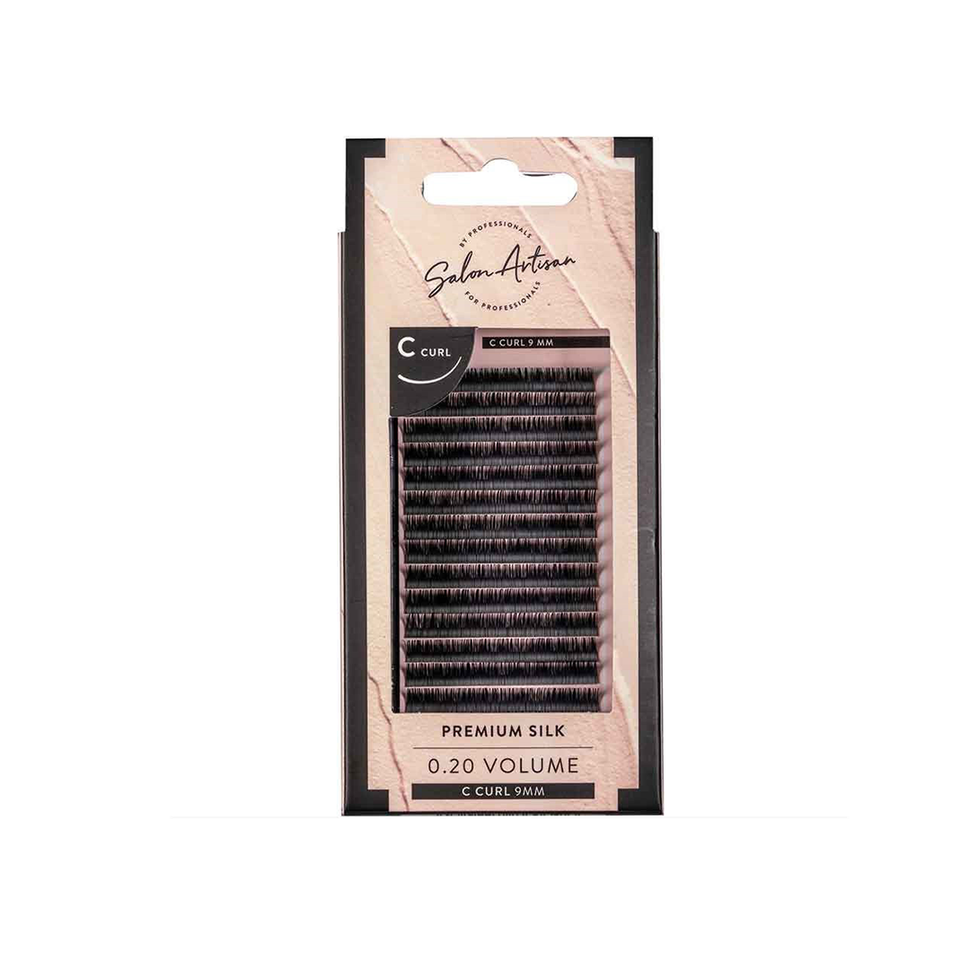 Salon Artisan C Curl Premium Silk 0.20 Volume Lashes 9mm