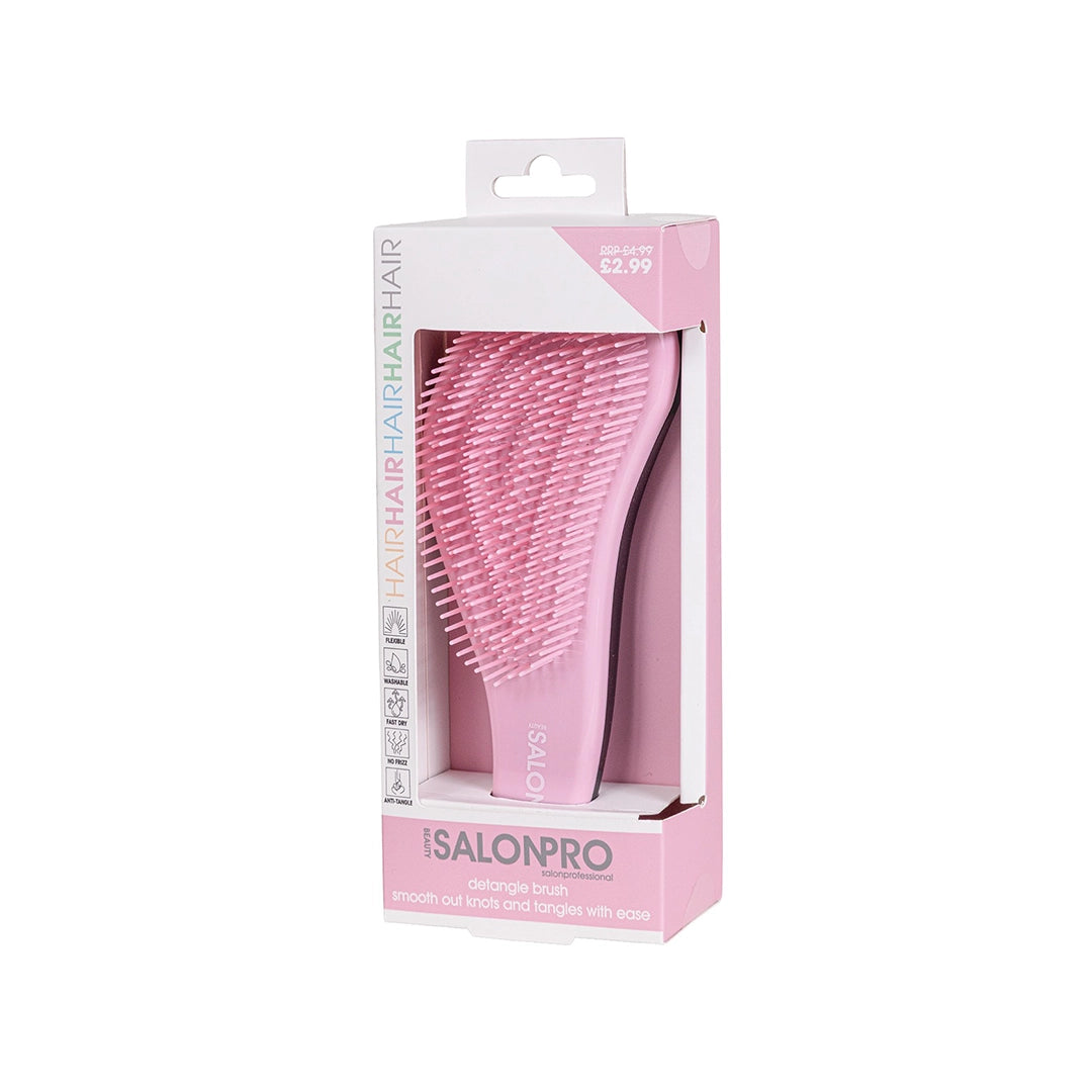 SalonPro Detangle Brush Pink BEAU314