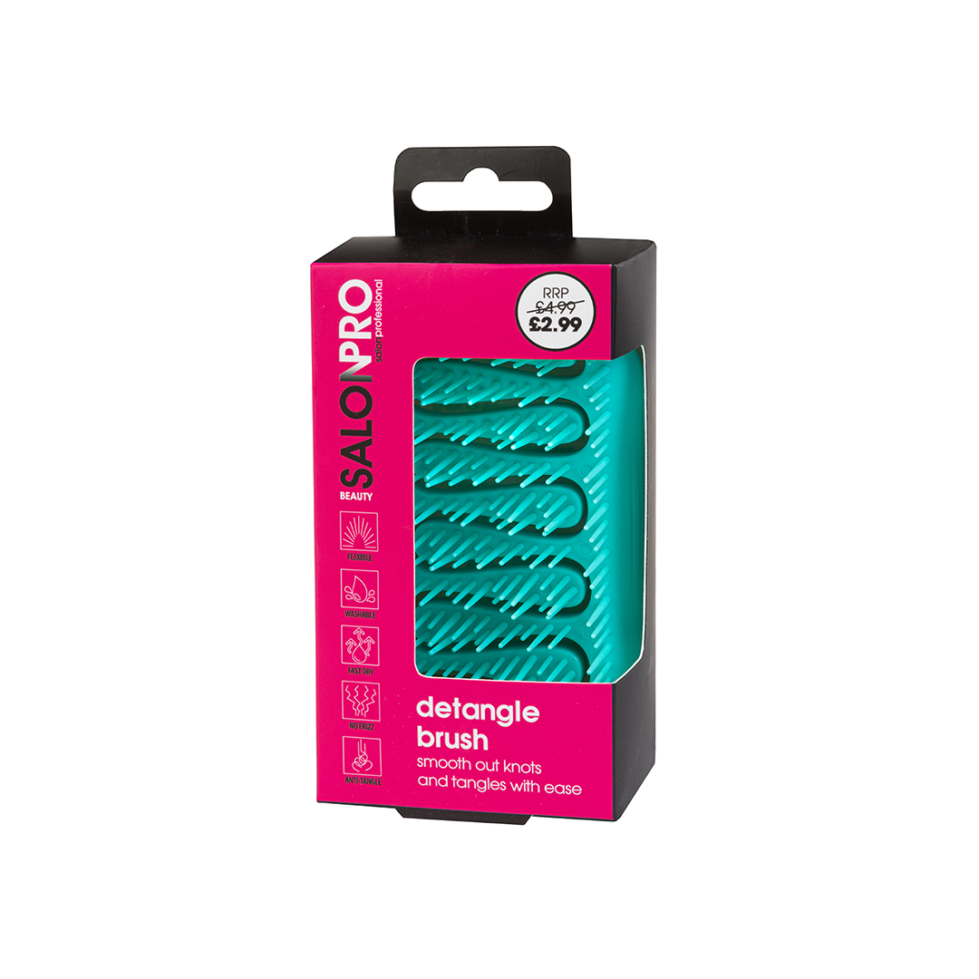 SalonPro Green Detangle Brush BEAU341