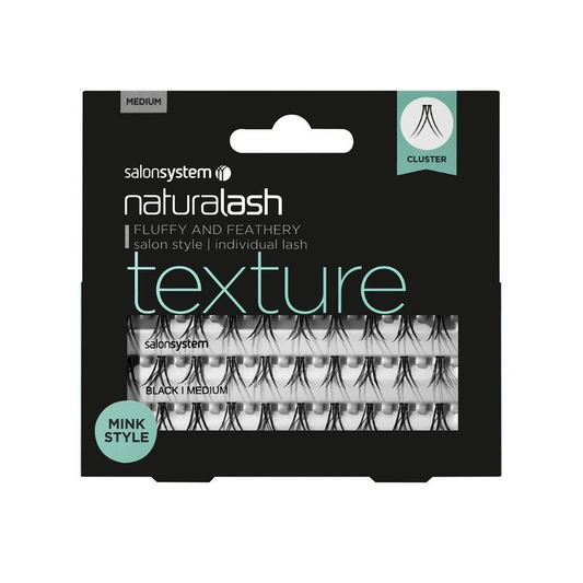 Salon System Texture Mink Style Lashes Black Medium