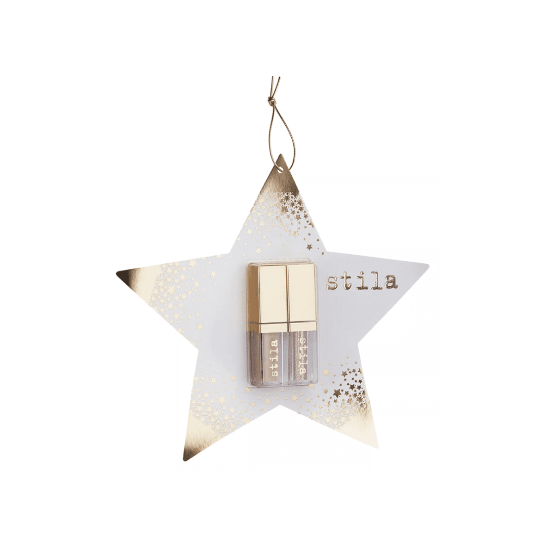 Stila Double Dip Star Liquid Eyeshadow Suede Shade & Glitter & Glow Gold Dust