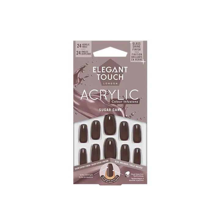 Elegant Touch Acrylic False Nails Sugar Cane