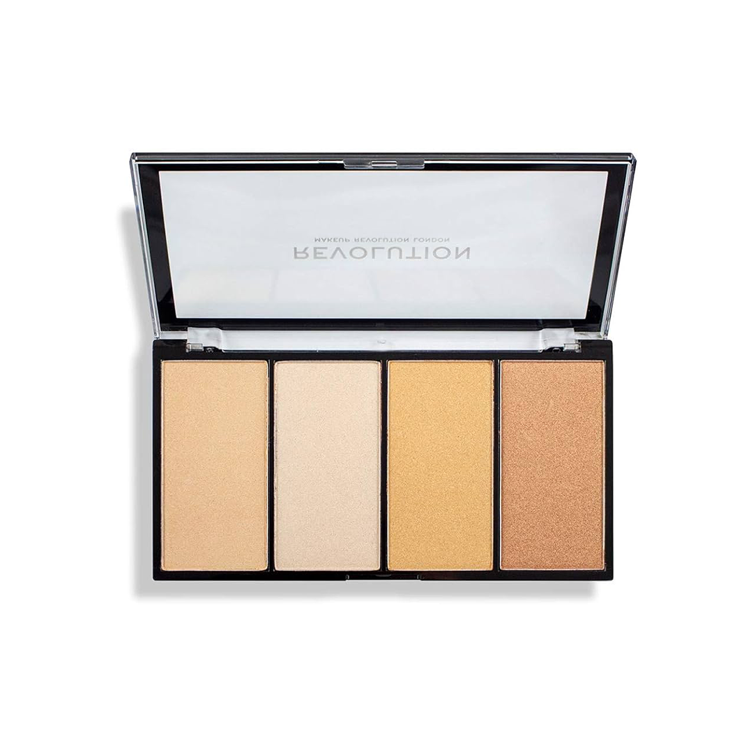Tester Revolution Reloaded Lustre Lights Warm Eyeshadow Palette