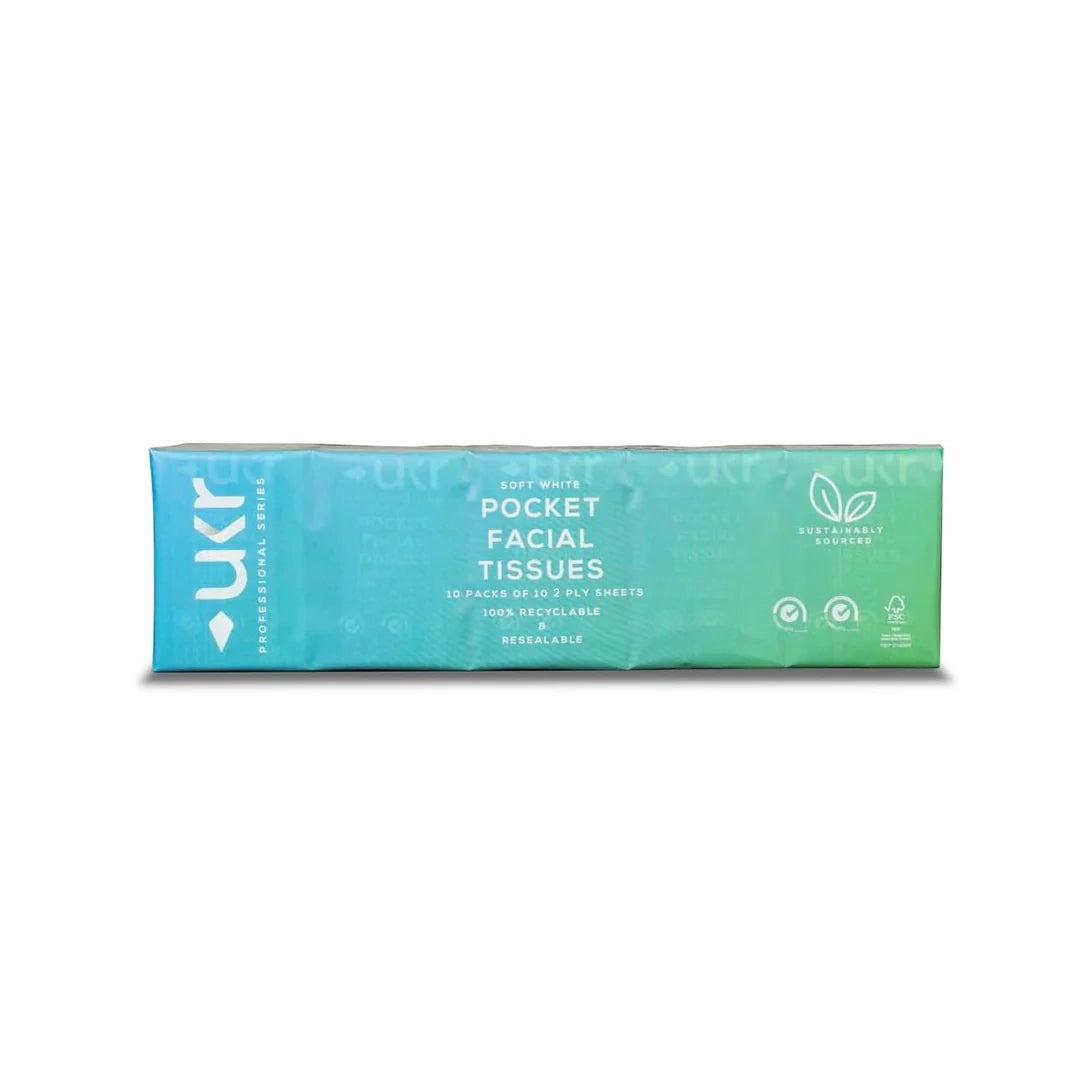 UKR 2 Ply Pocket Tissues 10 Pack