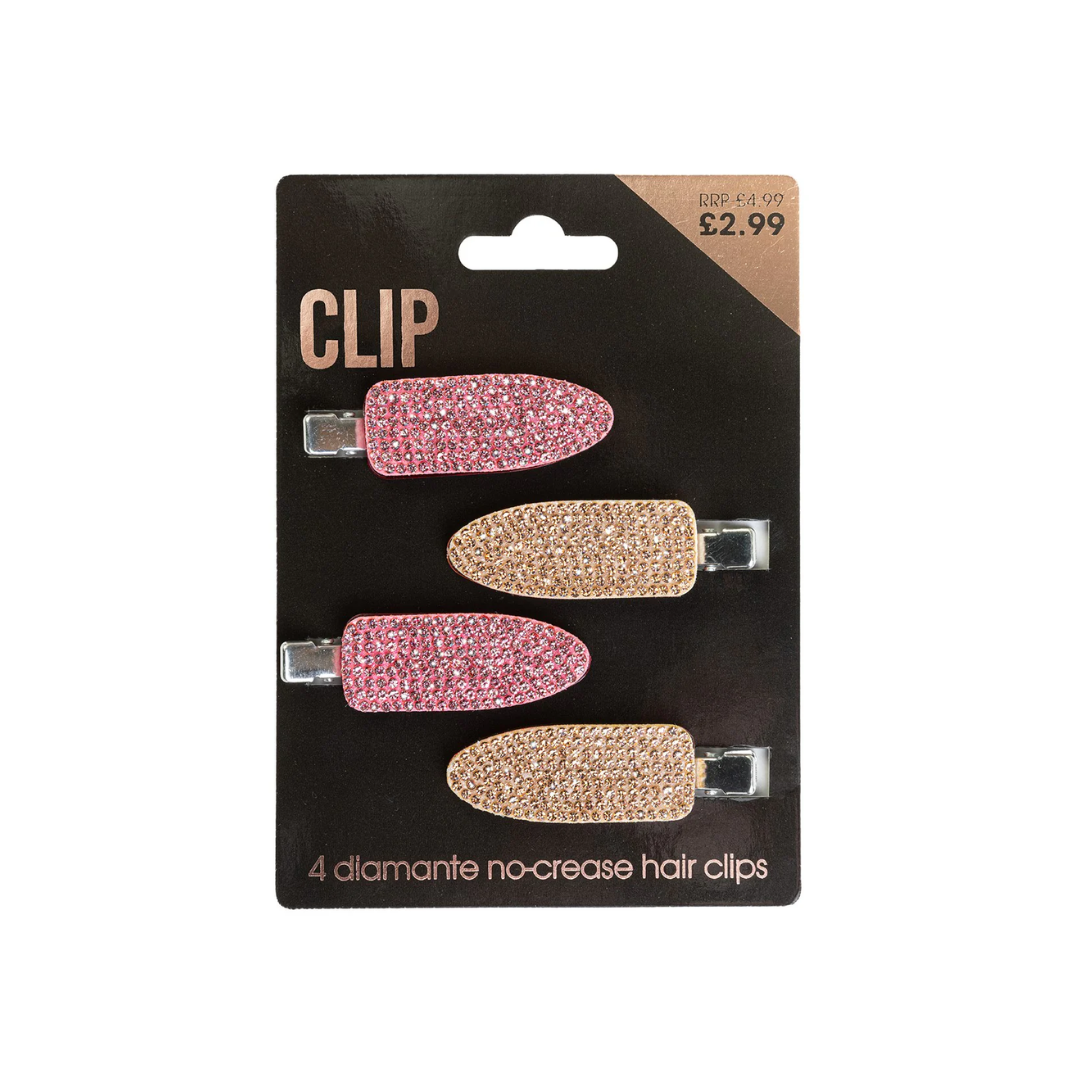 Salon Pro Clips Diamante No Crease Clips BEAU327