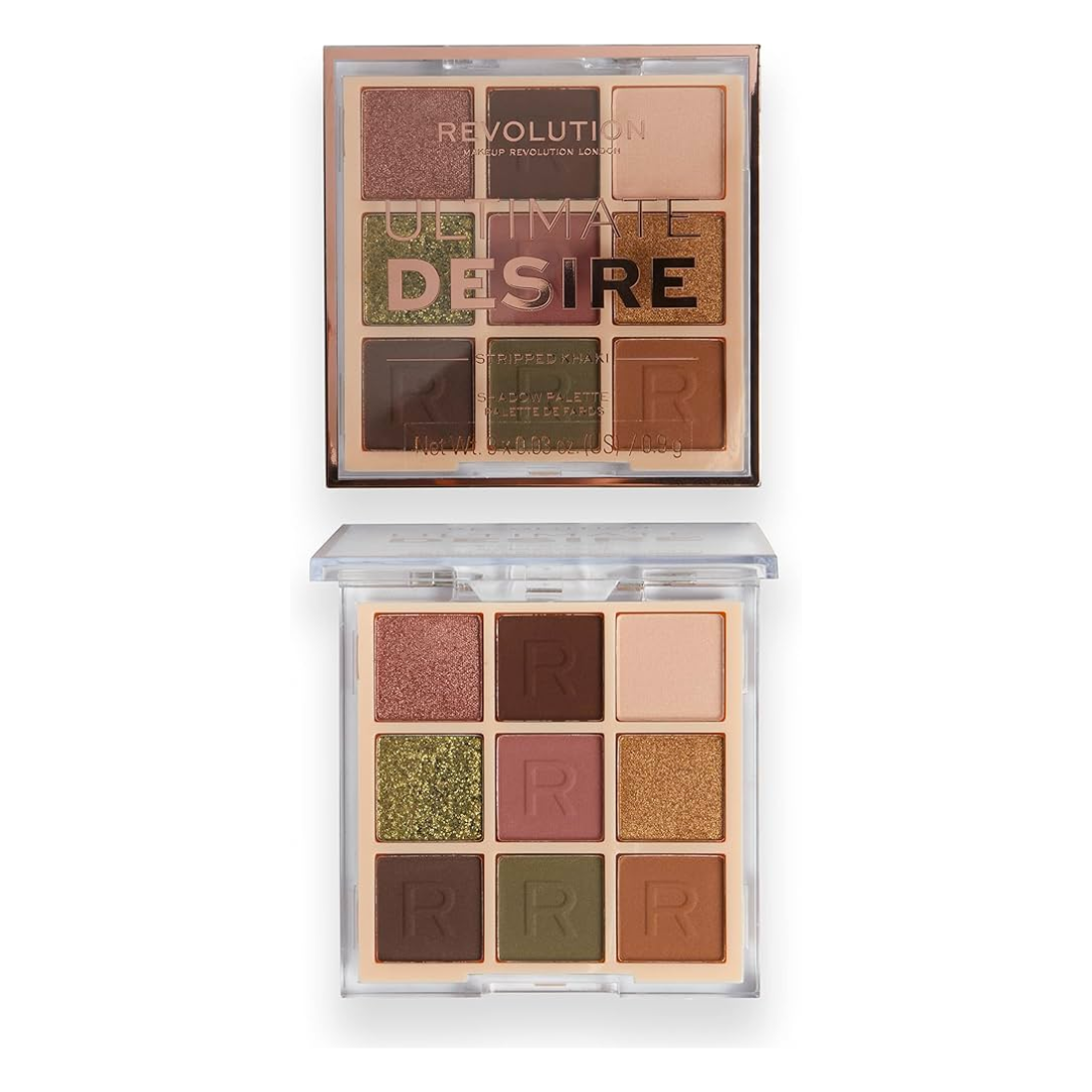 Makeup Revolution Ultimate Desire Shadow Palette Stripped Khaki