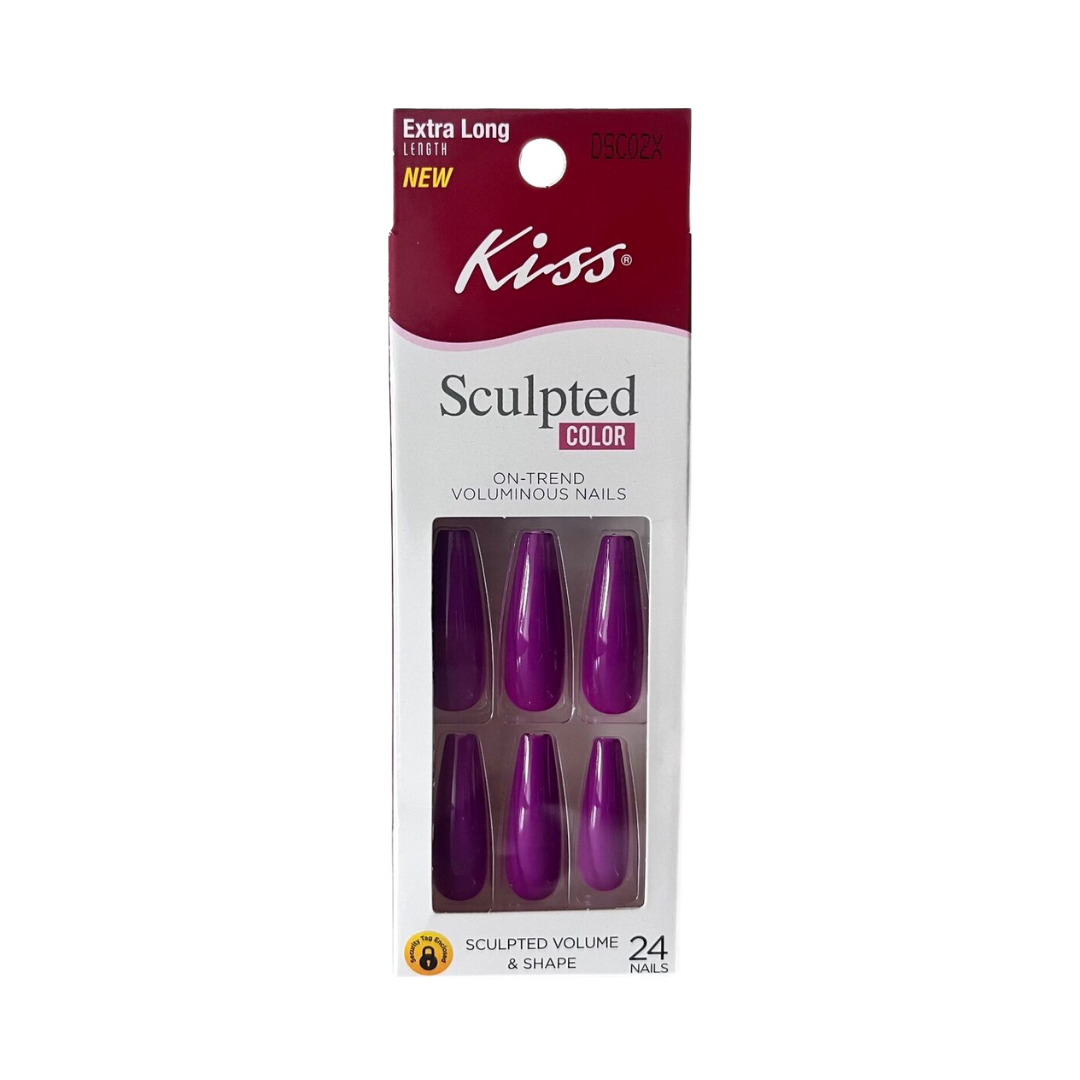 Kiss Nails Sculpted Color 24 Extra Long Nails As Planned