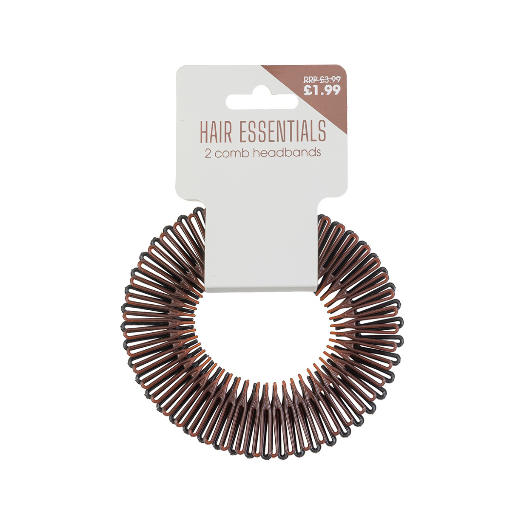 Beauty Outlet 2 Comb Headband Tortoise/Black BEAU709