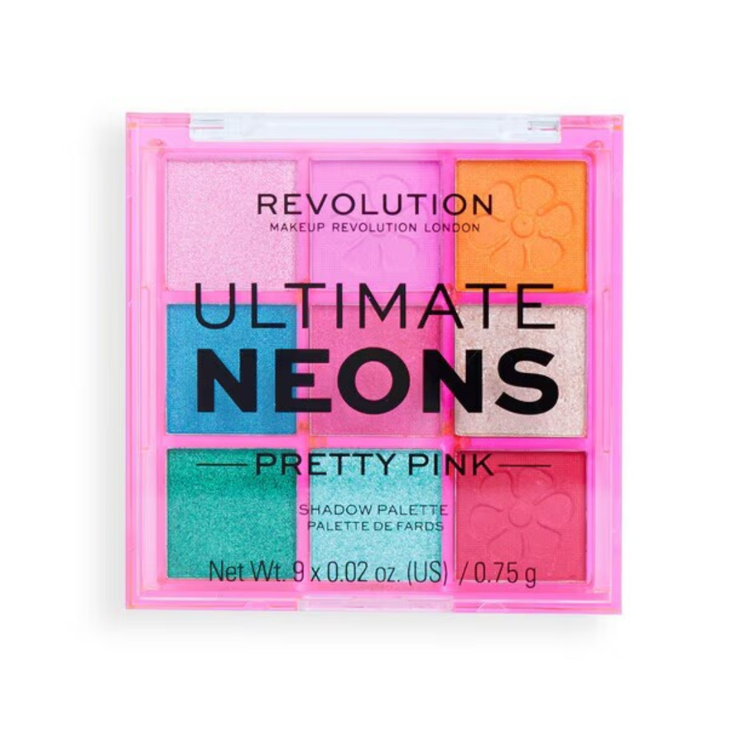 TESTER Revolution Ultimate Neons Eyeshadow Pretty Pink