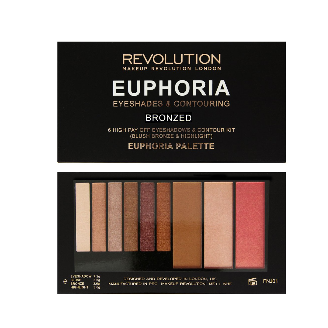 Revolution Reloaded Eyeshadow Palette Euphoria Bronzed