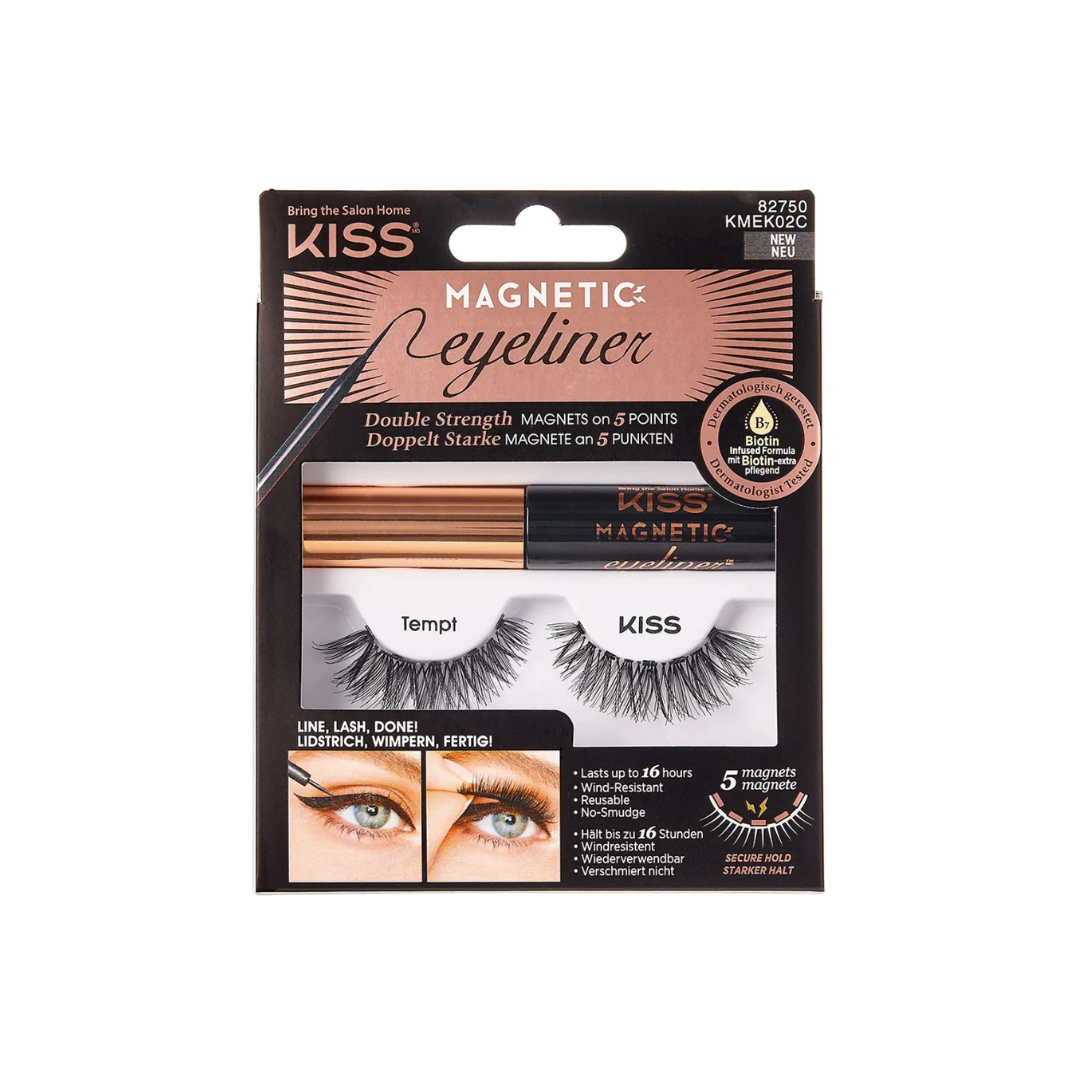 Kiss Magnetic Lash False Eyelashes Tempt With Eyeliner