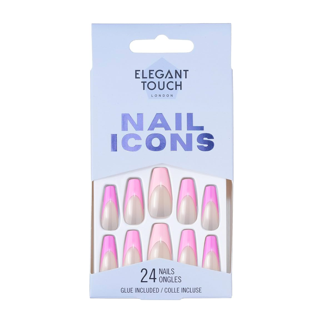 Elegant Touch False Nails Nail Icons Squareletto Cherry Baby