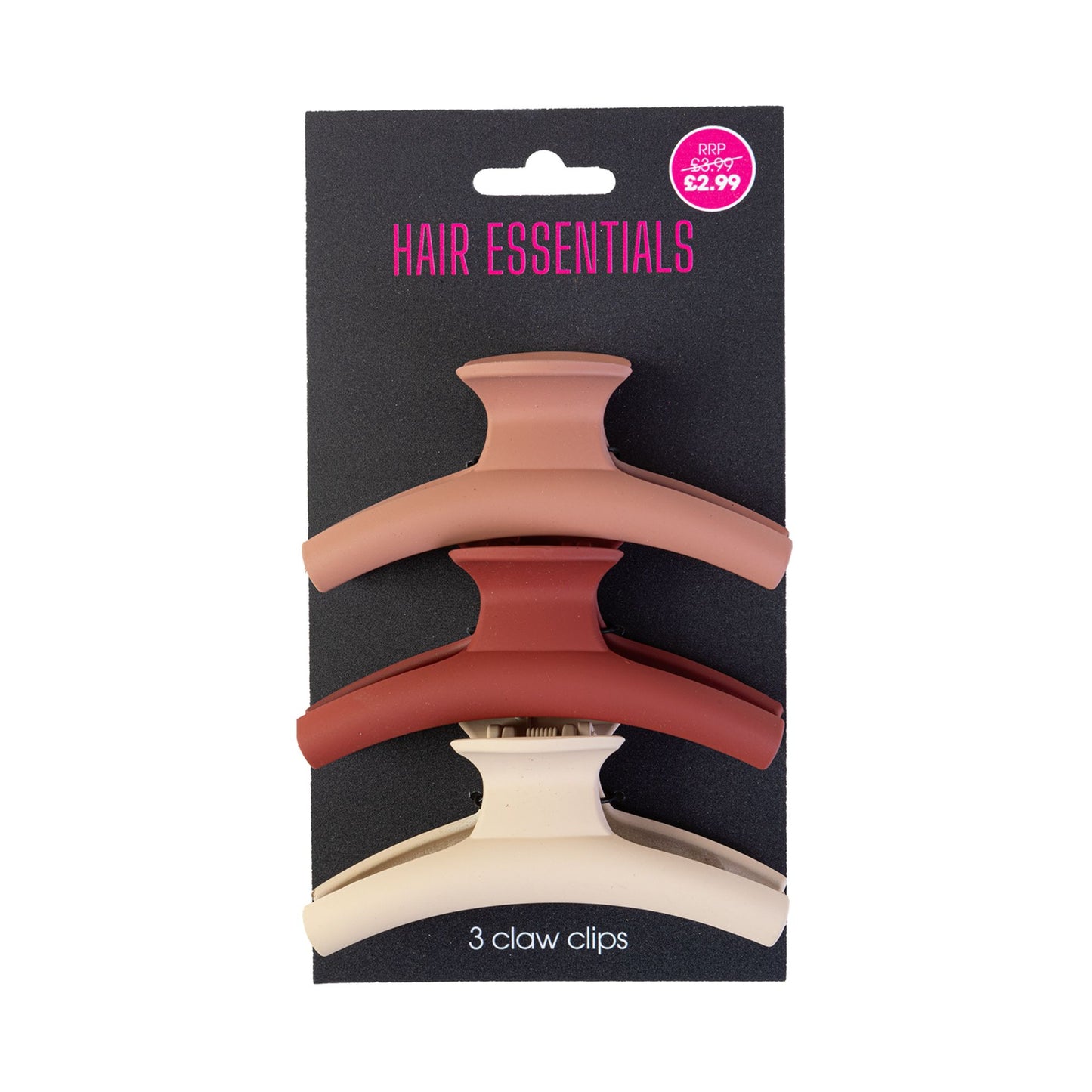 Beauty Outlet 3 Nude Claw Clips BEAU405