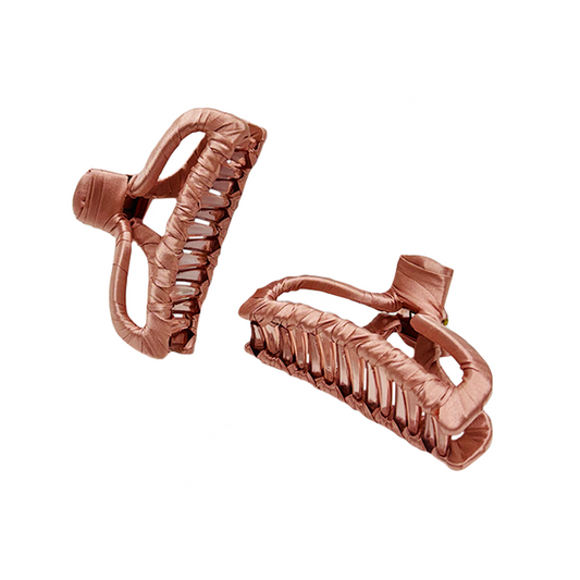 W7 Satin Claw Hair Clip Set Nude