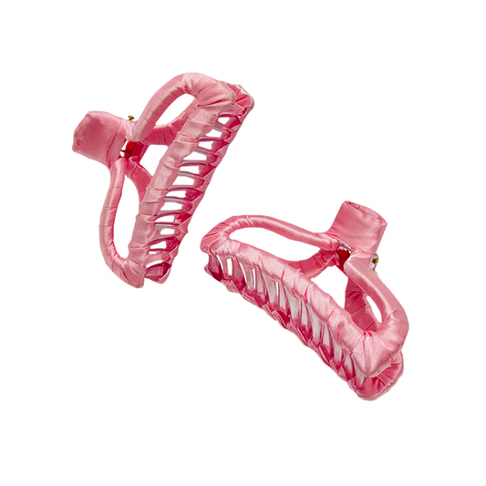 W7 Satin Claw Hair Clip Set Pink