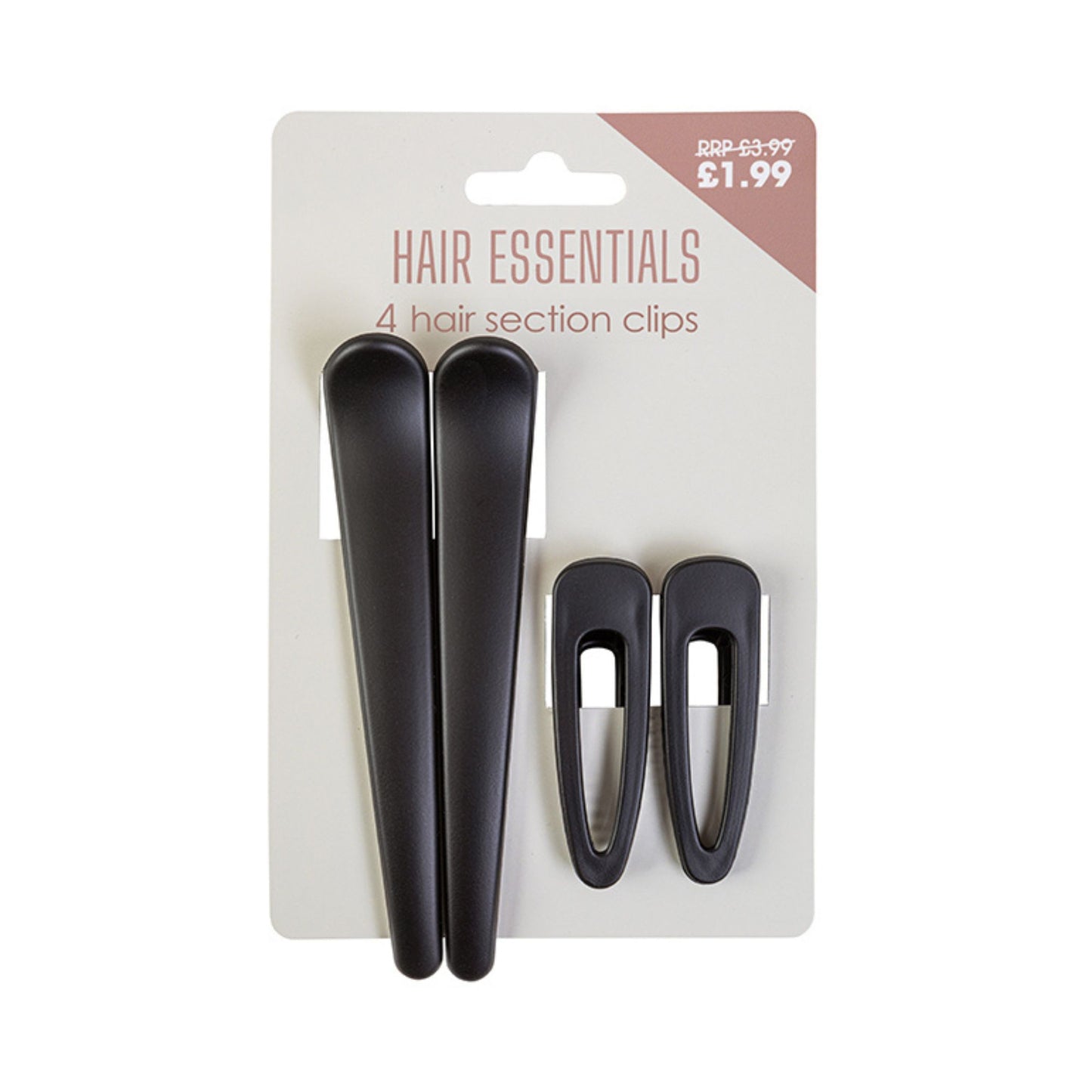 Beauty Outlet 4 Section Clips Black BEAU538