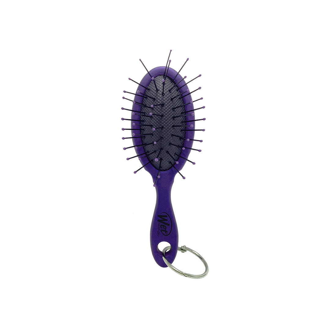 Wet Brush Mini Detangler With Key Chain Purple