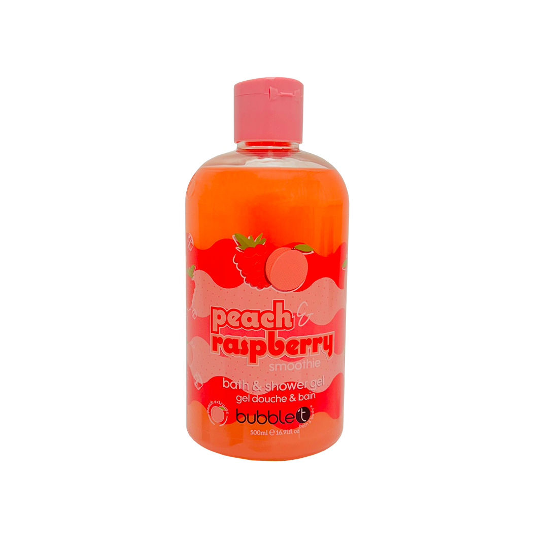 bubble t Bath & Shower Gel Peach & Raspberry Smoothie 500ml
