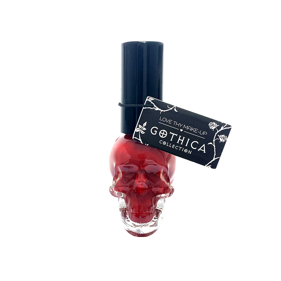 Technic Skull Nail Polish Red