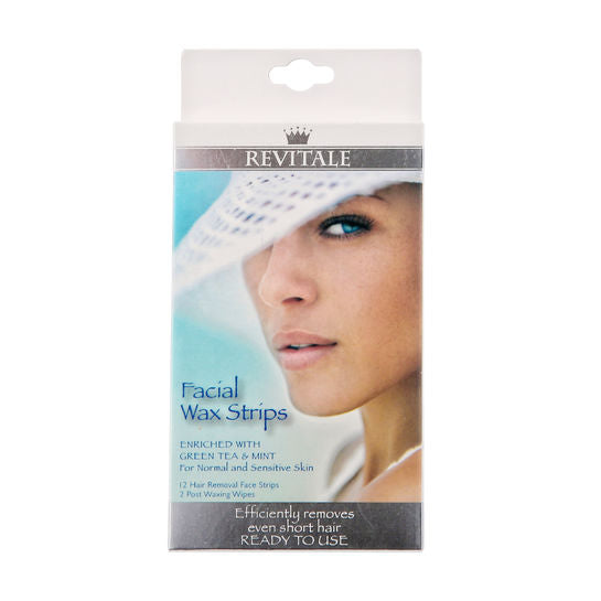 Revitale Facial Wax Strips Normal & Sensitive Skin 12 Strips