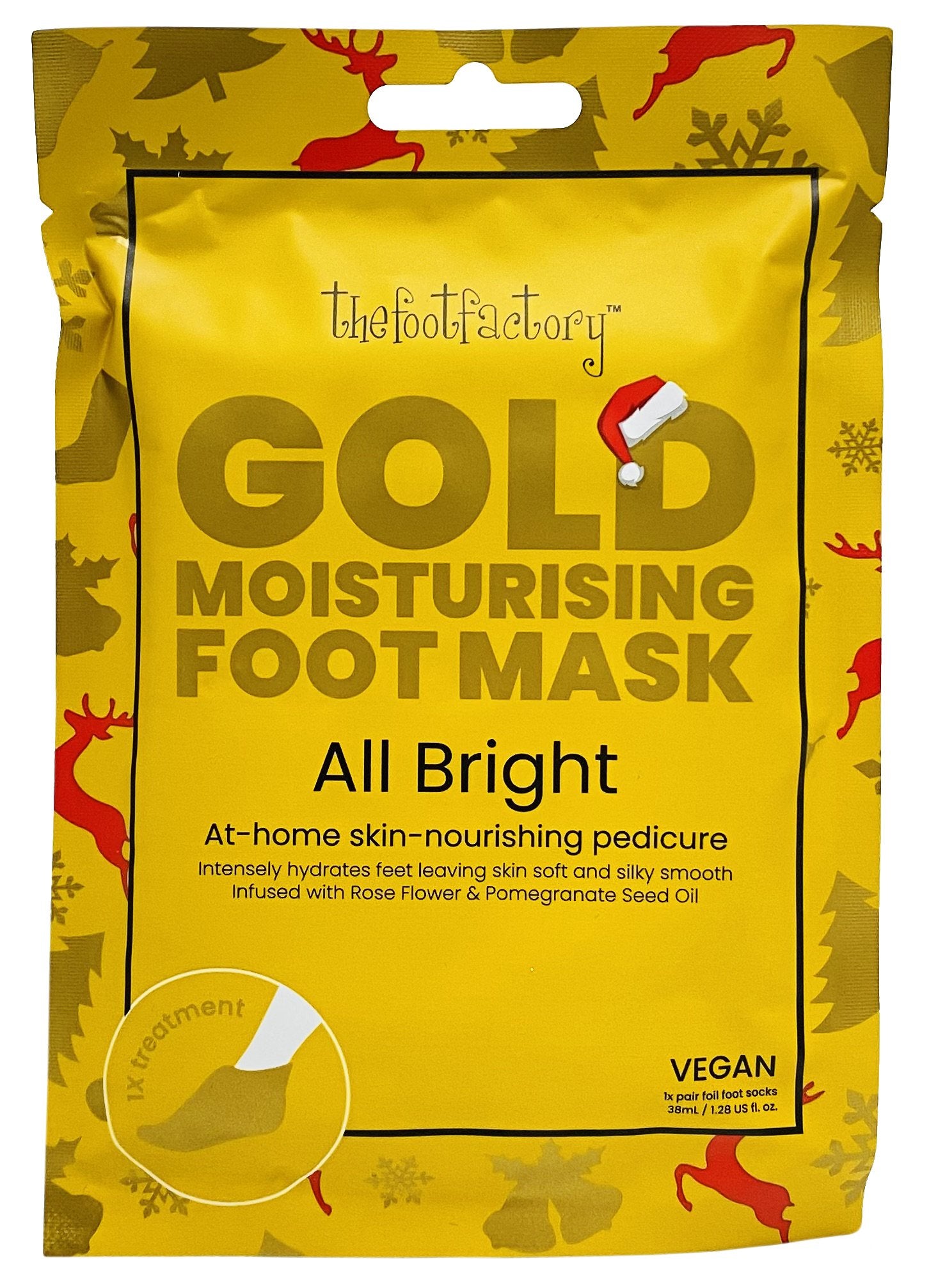 The Foot Factory Gold Moisturising Foot Mask Beauty Outlet