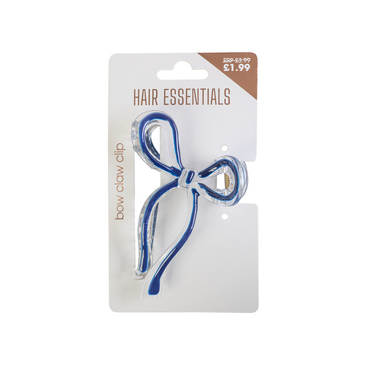Beauty Outlet Bow Claw Clip Navy BEAU524