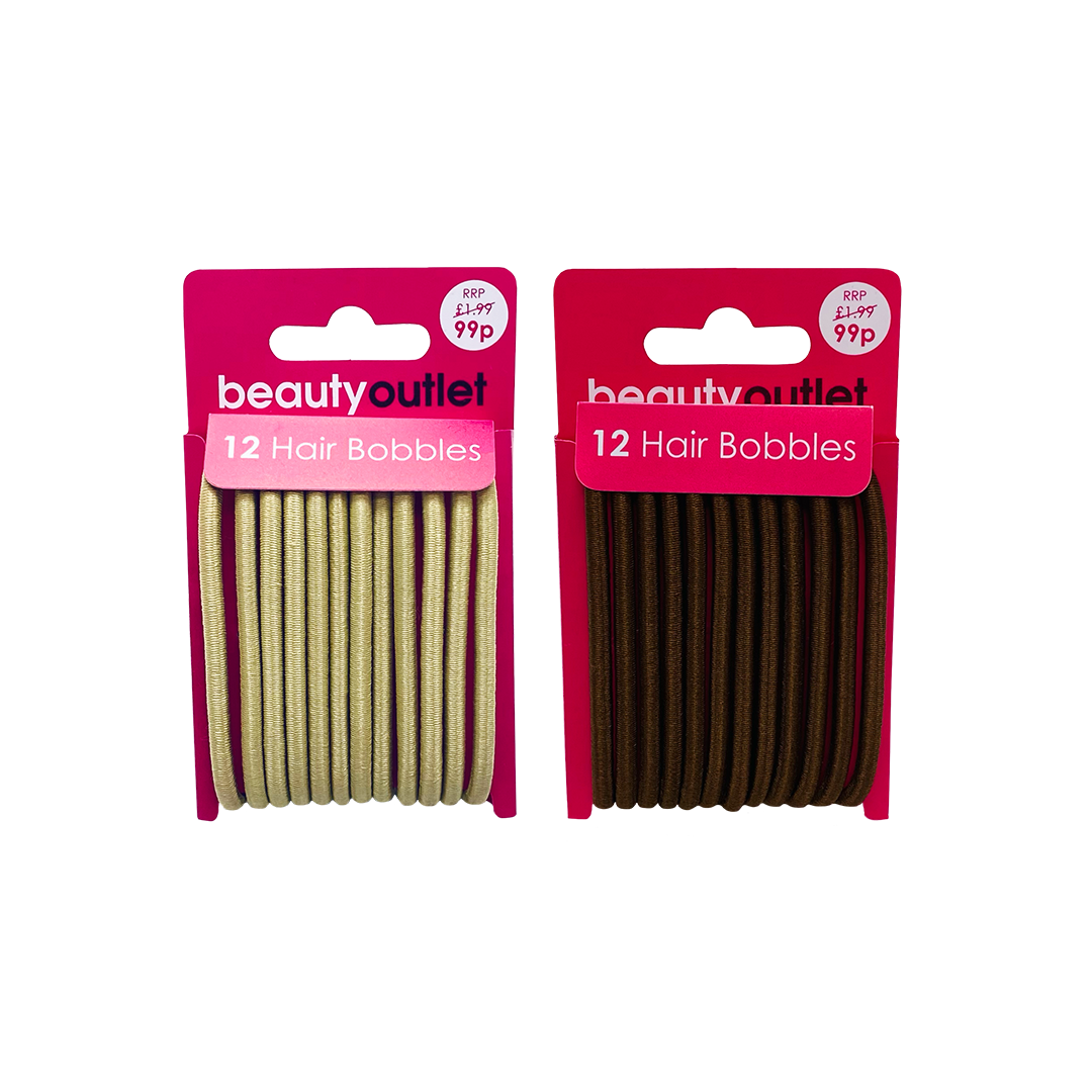 Beauty Outlet 12 Hair Bobbles Assorted Colours