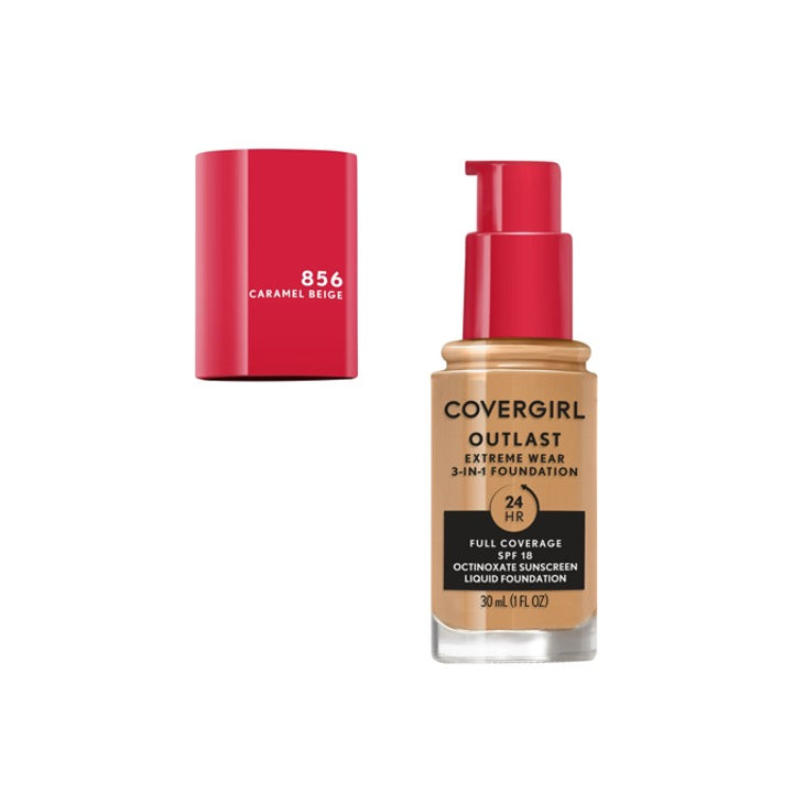 Covergirl Outlast Extreme Wear Foundation 856 Caramel Beige