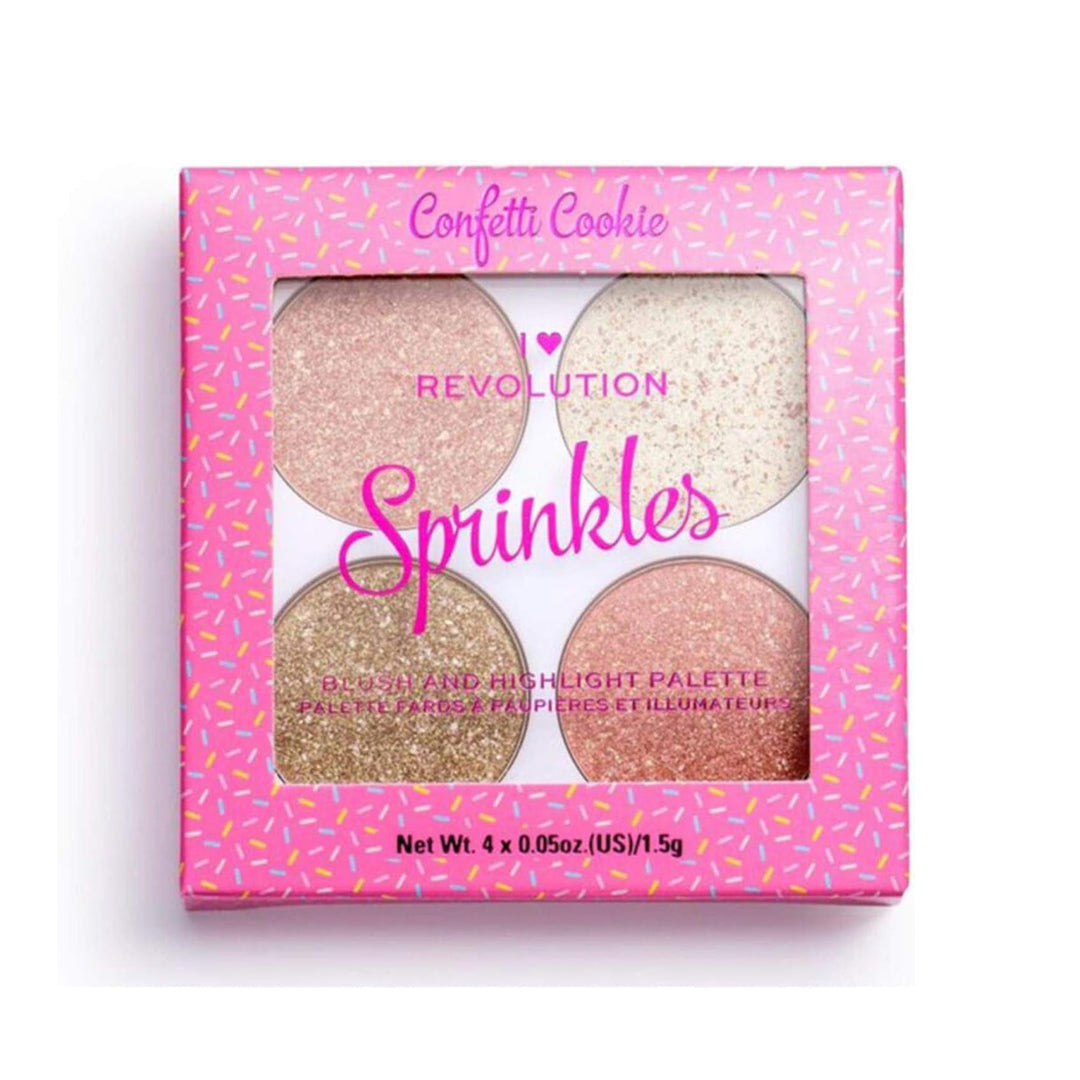 Revolution I Heart Revolution Sprinkles Eyeshadow Palette Confetti Cupcake