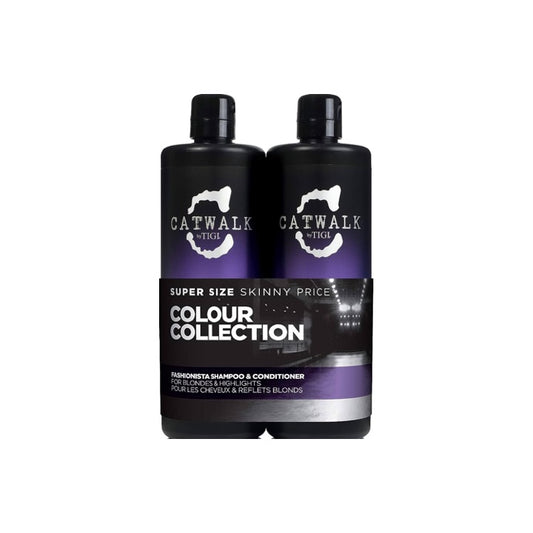 Catwalk Tigi Fashionista Purple Shampoo and Conditioner for Blonde Hair 750ml