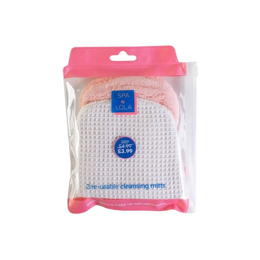 Spa By Lola Cleansing Mitts Twin Pack BEAU216