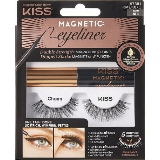 Kiss Magnetic Lash False Eyelashes Kit Charm & Eyeliner