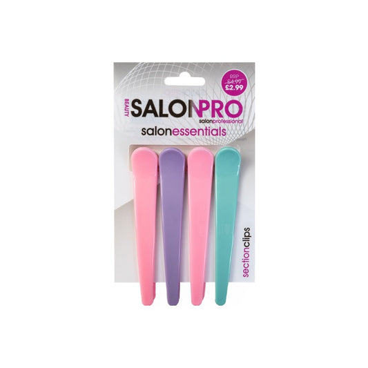 SalonPro 4 Pastel Section Clips BEAU254