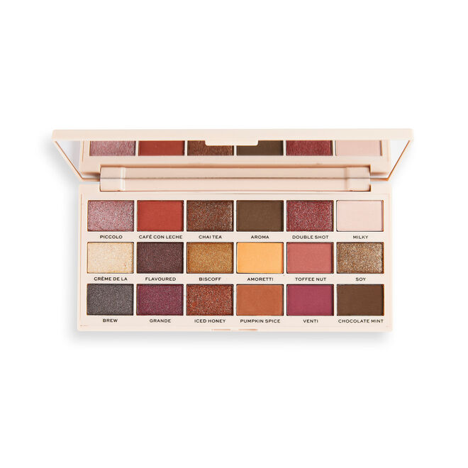 Tester Revolution I Love Makeup Eyeshadow Palette Latte