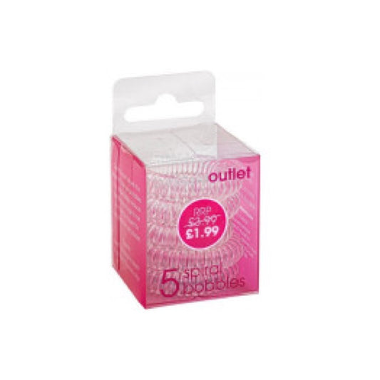 Beauty Outlet 5 Spiral Bobbles Clear BEAU093