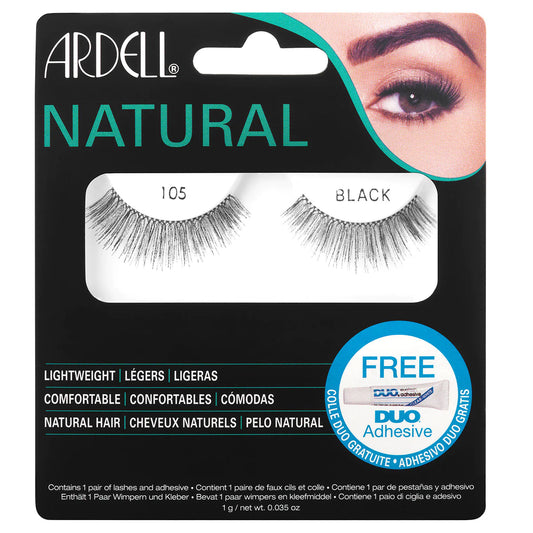 Ardell Natural Demi 105 Black False Eyelashes with Duo Adhesive