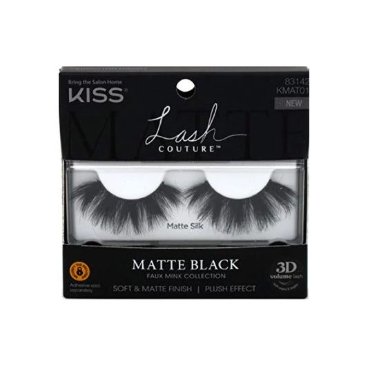 Kiss Lash Couture False Lashes Matte Silk Matte Black