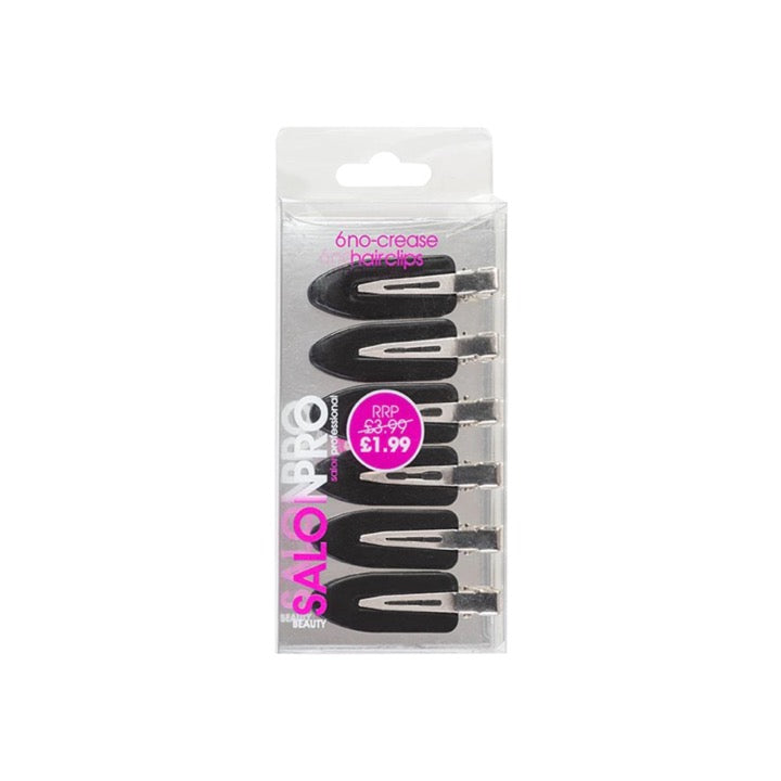 Beauty SalonPro Non Crease Clips Black BEAU208