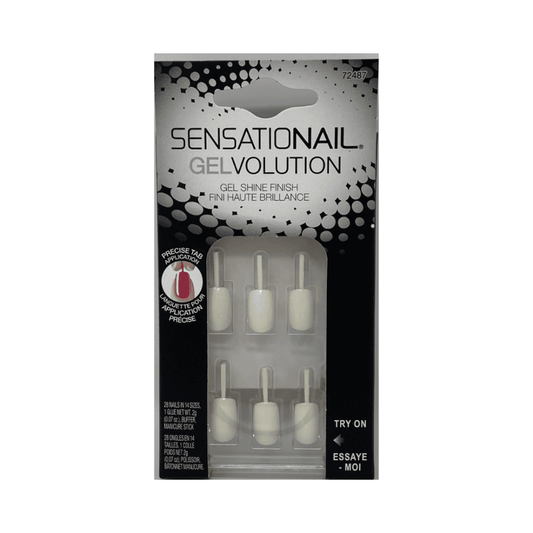 Sensationail Gel Shine False Nails White