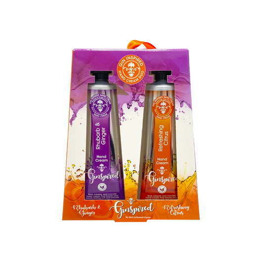 Ginspired Hand & Nail Cream Duo Rhubarb & Ginger & Refreshing Citrus