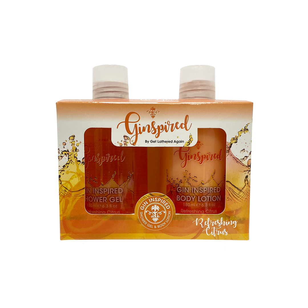 Ginspired Refreshing Citrus Shower Gel & Body Lotion Set
