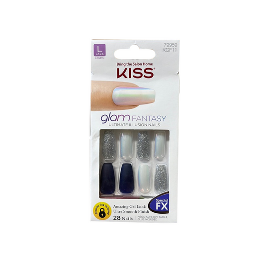 Kiss Glam Fantasy 28 Nails 79959 Navy KGF11