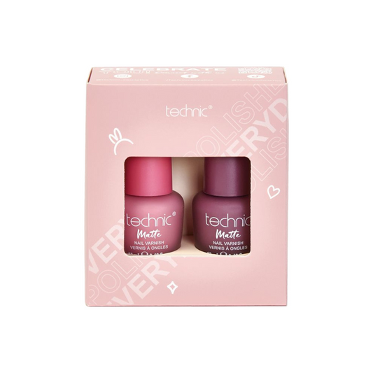 Technic Matte Nail Polish Duo Pink & Pur