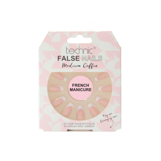 Technic Medium Coffin False Nails French