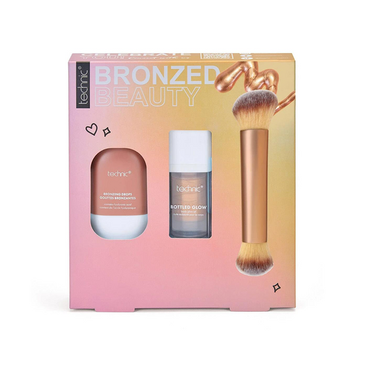 Technic Bronzed Beauty Set Bronzing Drops, Bottled Glow & Brush
