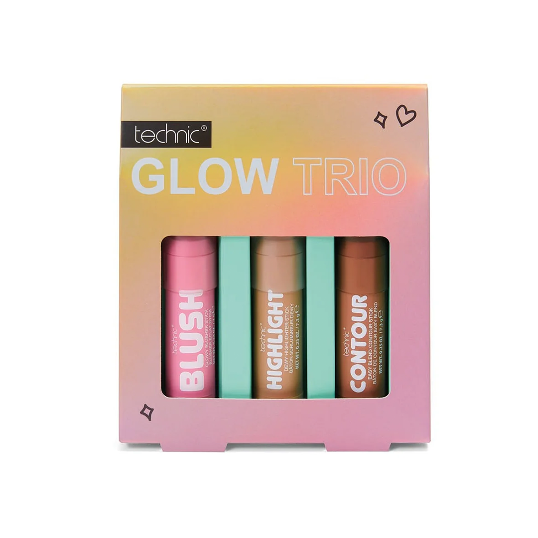 Technic Glow Trio Set Blusher, Highlight & Bronzer Stick