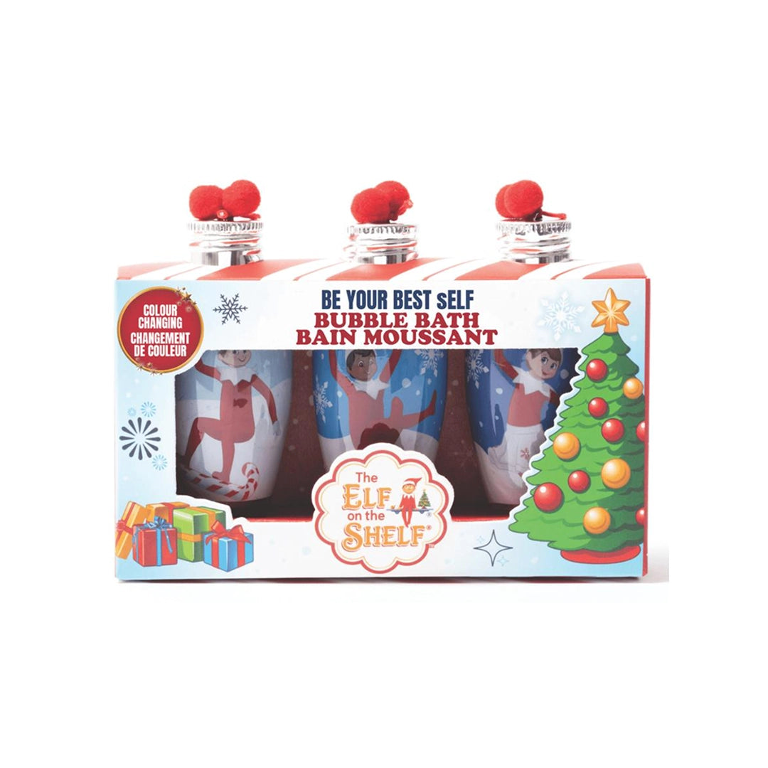 Novelty Elf On The Shelf Colour Changing Bubble Bath Baubles Set